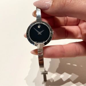 Silver Movado watch